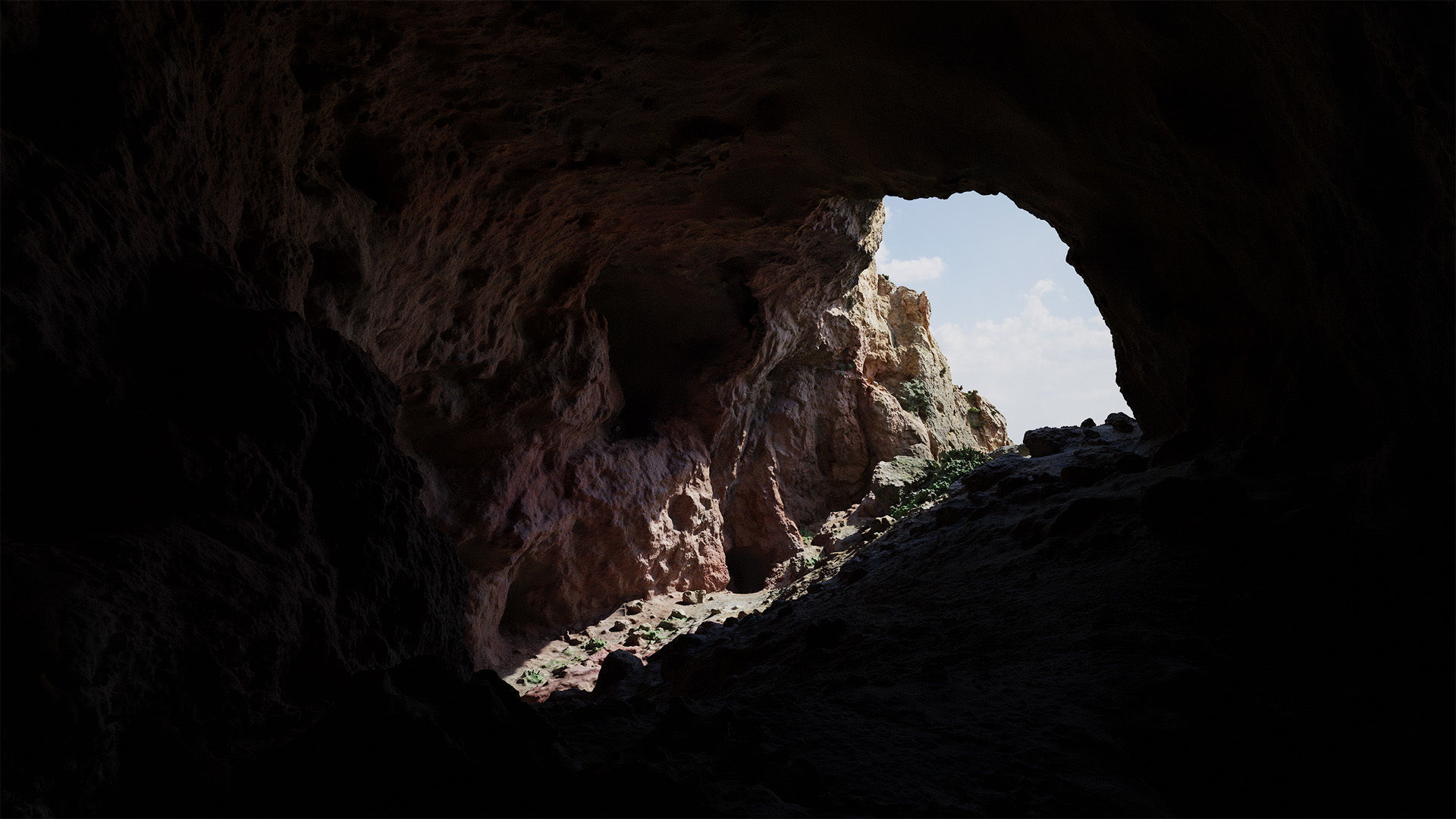 Large Cave Cliff PBR Scan Low-poly 3D model_5