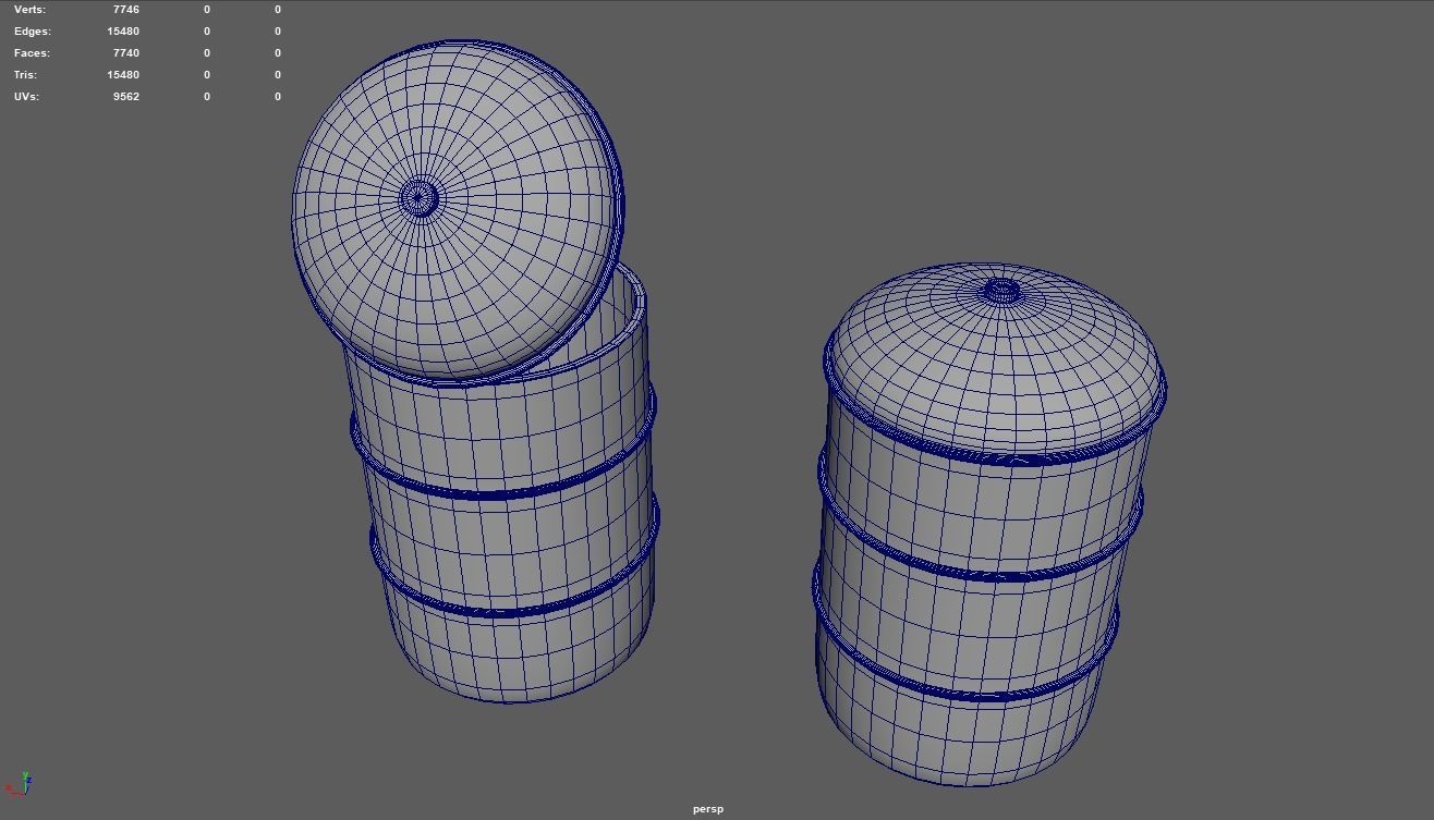 Petrol Can Low-poly 3D model_9