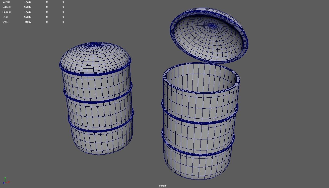 Petrol Can Low-poly 3D model_8