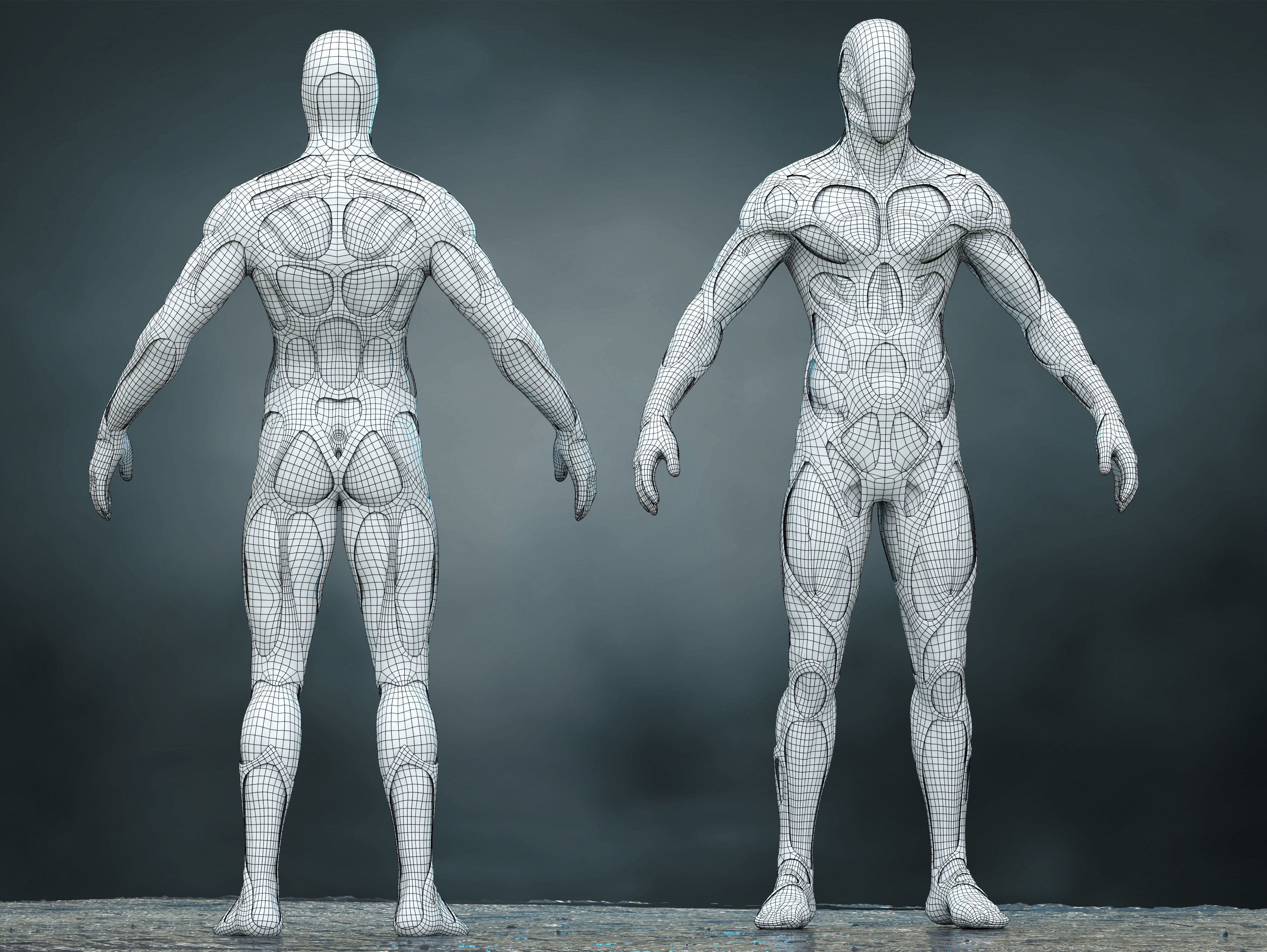 Drone Host Westworld Low-poly 3D model_7