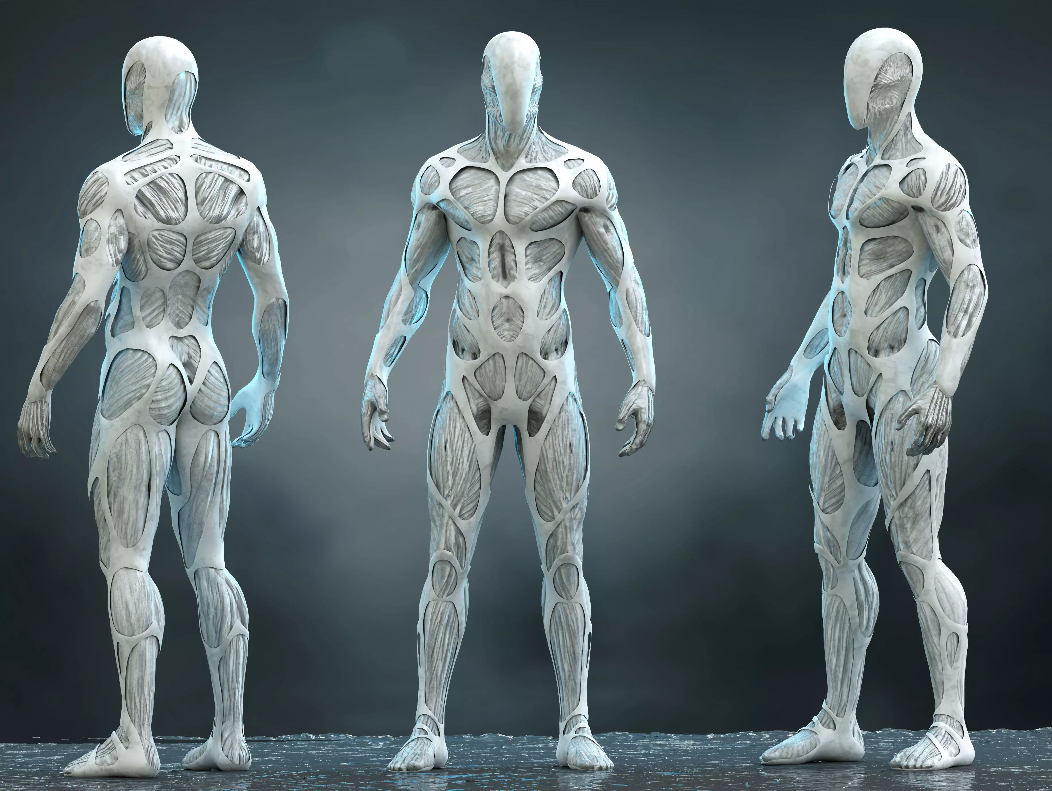 Drone Host Westworld Low-poly 3D model_0