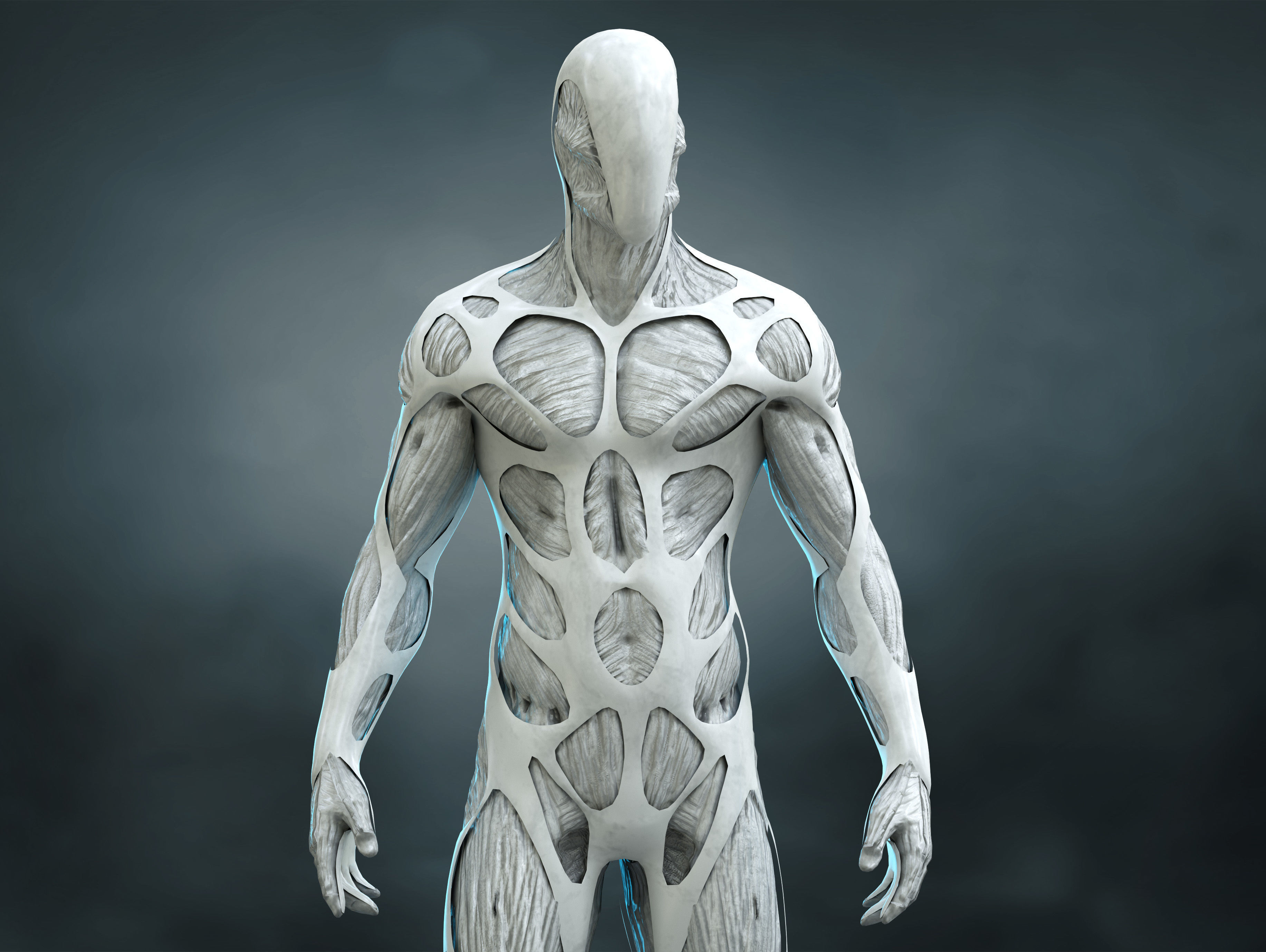 Drone Host Westworld Low-poly 3D model_2