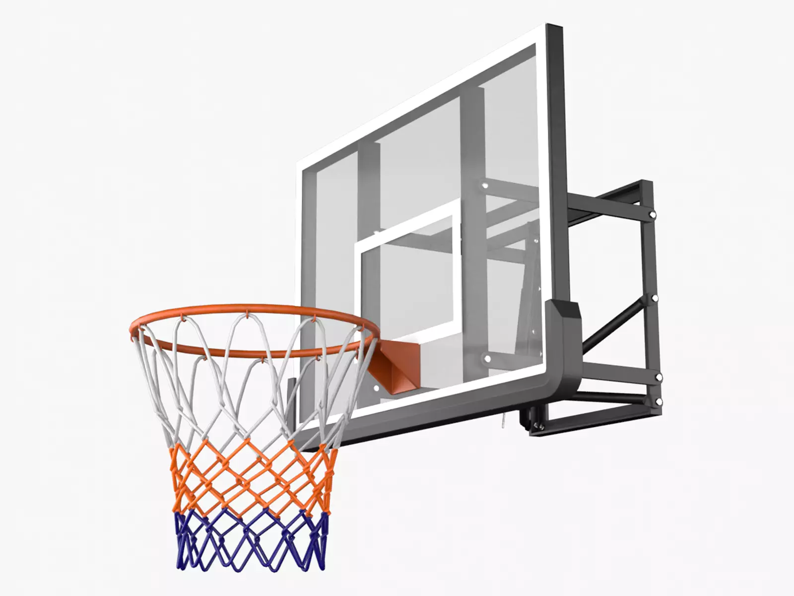 Wall Mount Basketball Hoop Low-poly 3D model