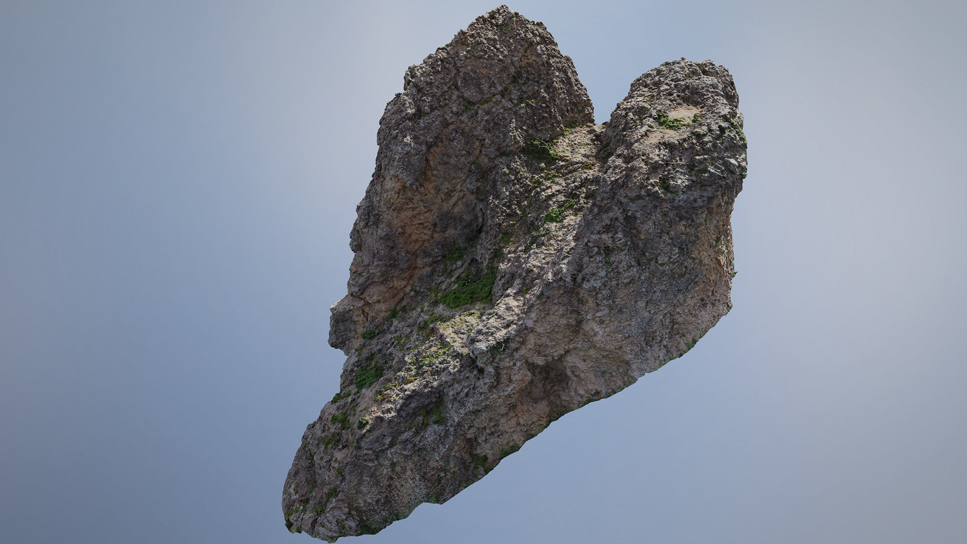 Large Mountain Cliff  Boulder PBR Scan Low-poly 3D model_3