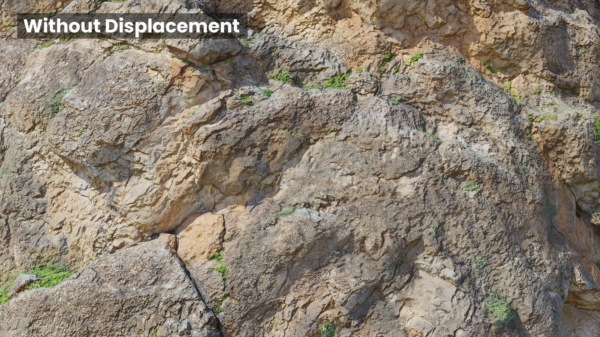 Large Mountain Cliff  Boulder PBR Scan Low-poly 3D model_9