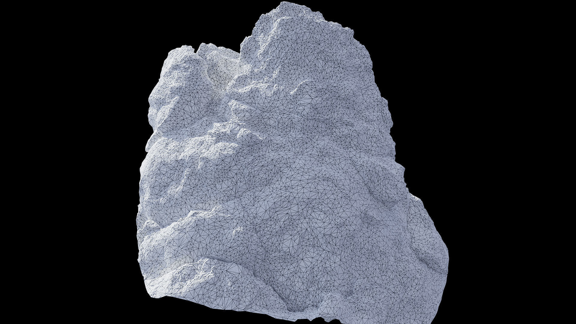 Large Mountain Cliff  Boulder PBR Scan Low-poly 3D model_11