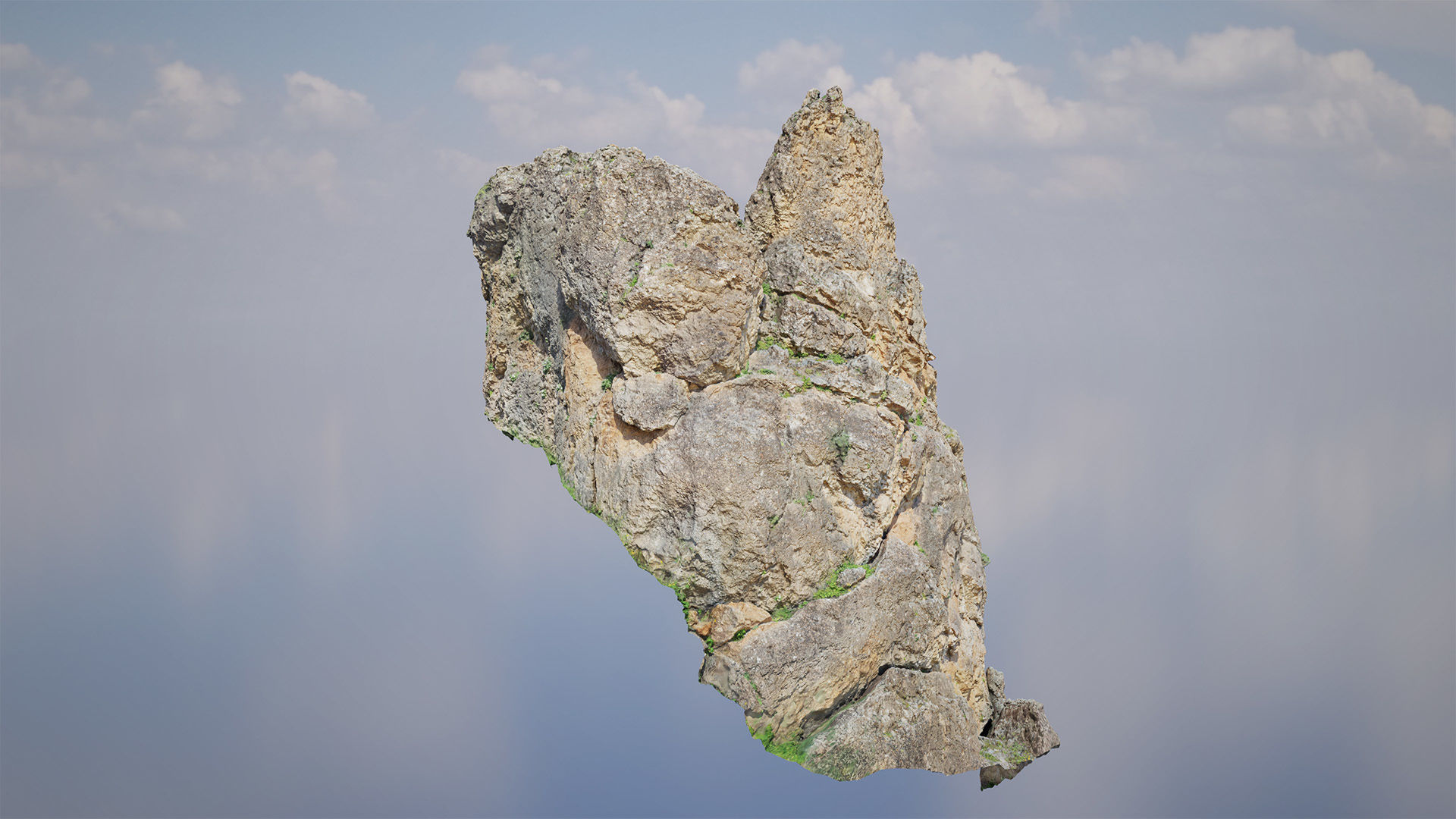 Large Mountain Cliff  Boulder PBR Scan Low-poly 3D model_2