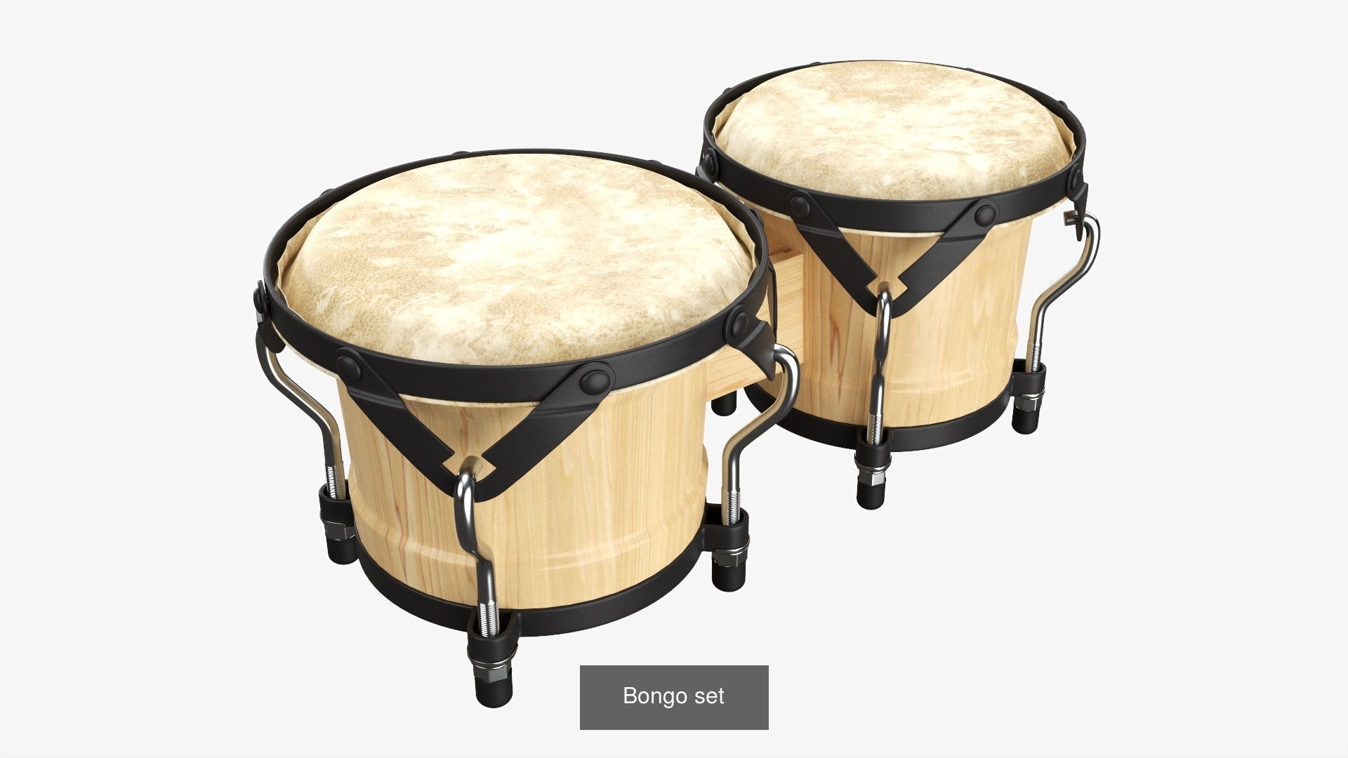 Various PBR drums 3D Model Collection_5