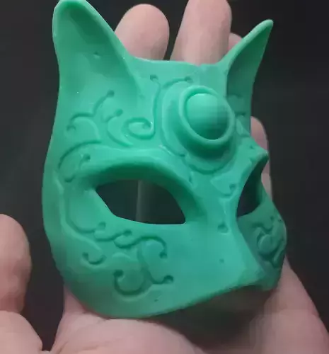 Cat half-mask 3d print Free 3D print model