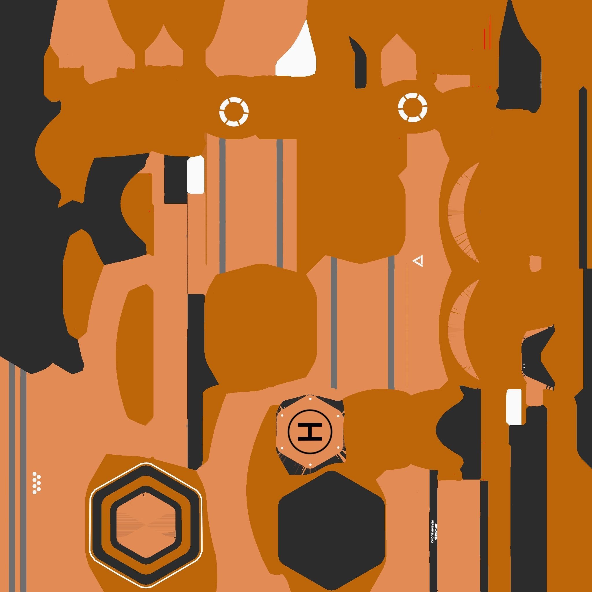 SciFi Facility A04 Orange - Sci Fi Exterior Design Low-poly 3D model_19