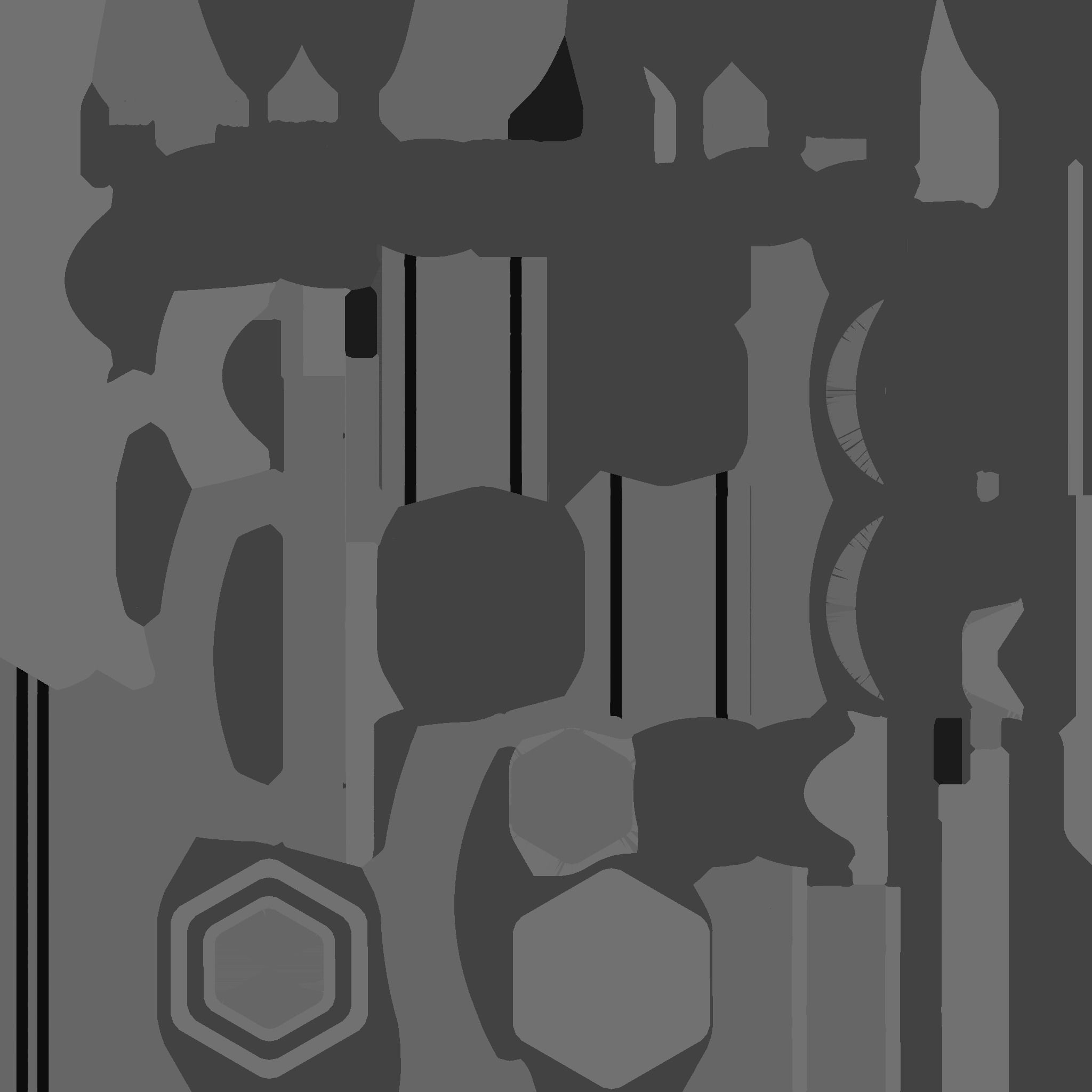 SciFi Facility A04 Orange - Sci Fi Exterior Design Low-poly 3D model_24