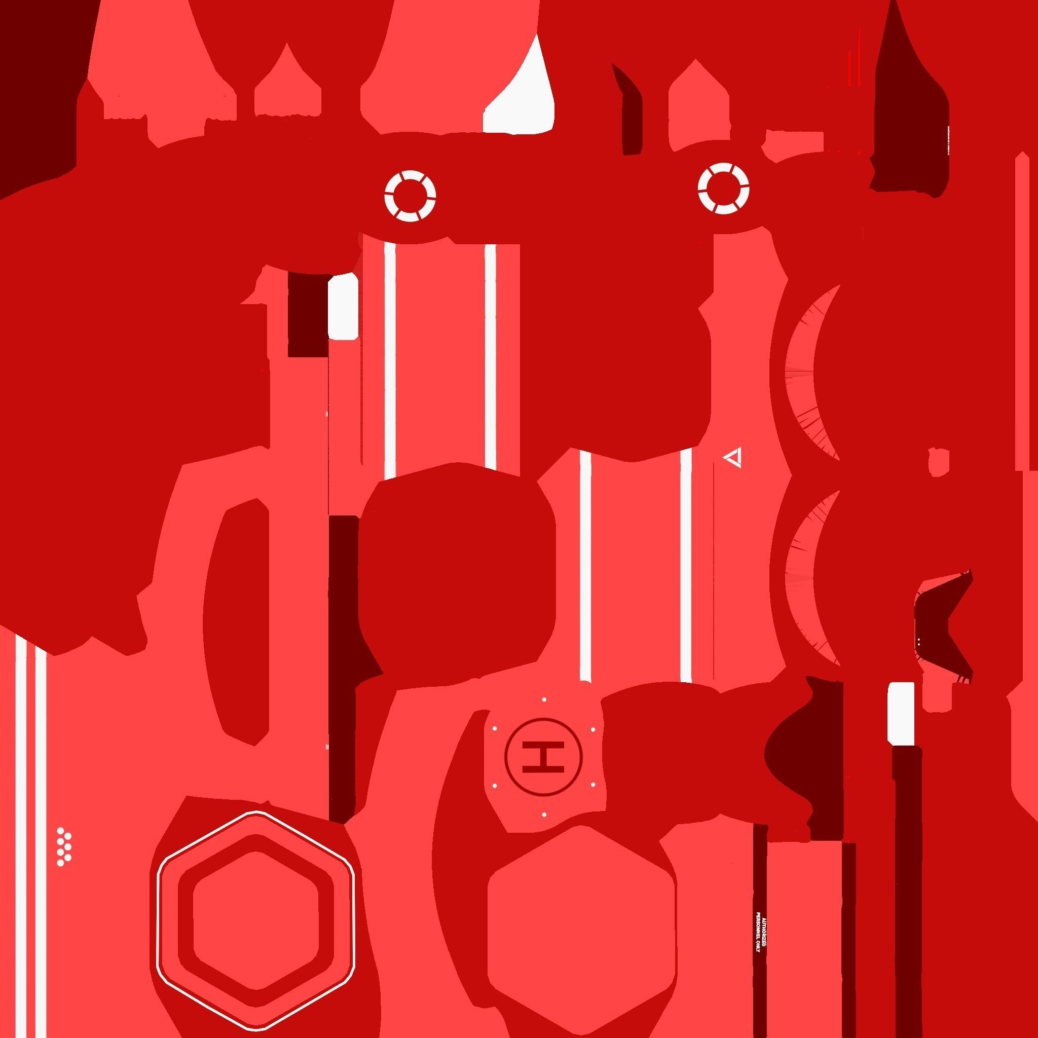 SciFi Facility A05 Red - Sci Fi Exterior Design Low-poly 3D model_19