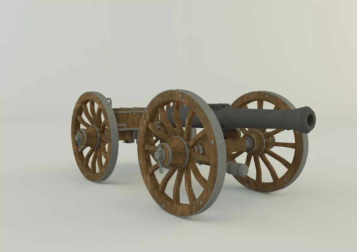 Assembly cannon 3D model