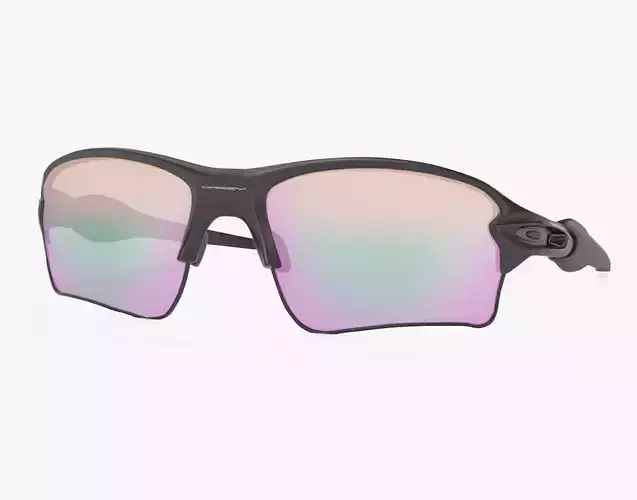 Oakley Sunglass Flak 2 XL Prizm Golf Lenses Polished Black Frame