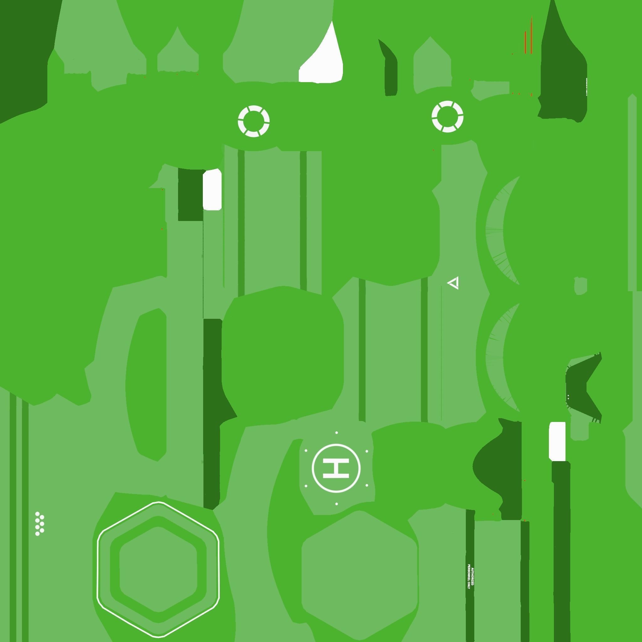 SciFi Facility A06 Green - Sci Fi Exterior Design Low-poly 3D model_19