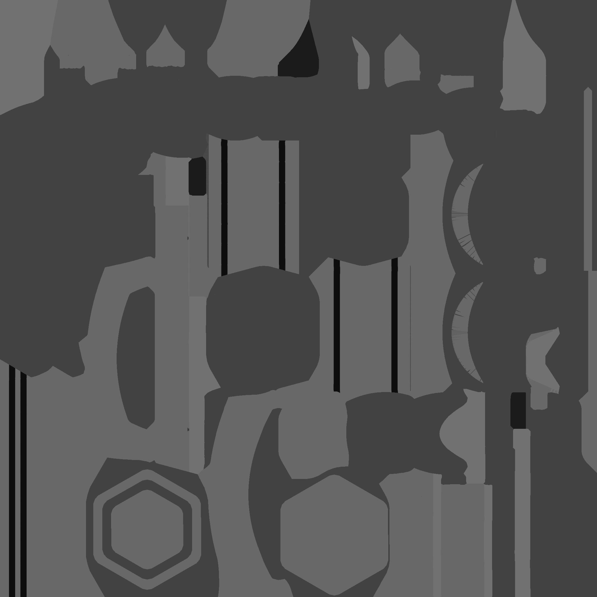 SciFi Facility A08 Metallic - Sci Fi Exterior Design Low-poly 3D model_24