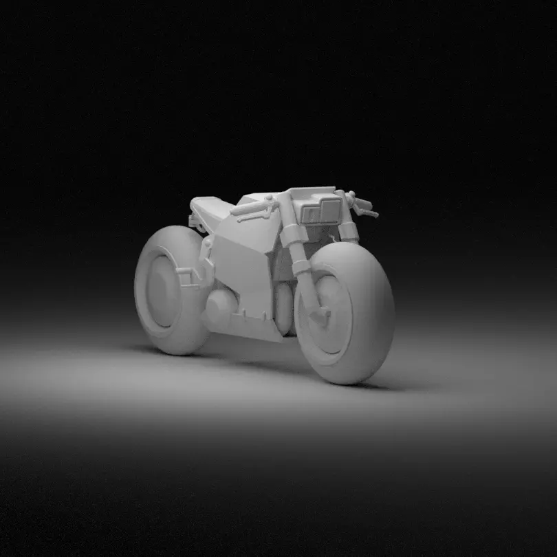 CYBERPUNK BIKE Low-poly 3D model_0