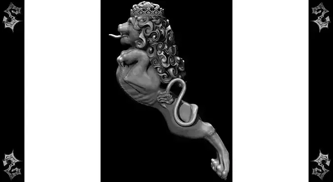 1 Legendary Medieval Prow Lion 3D printing