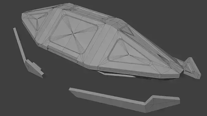 Star Trek Booker Auxiliary Pod Low-poly 3D model