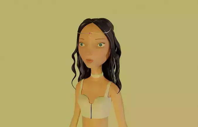 Stylized Hair-head ornament