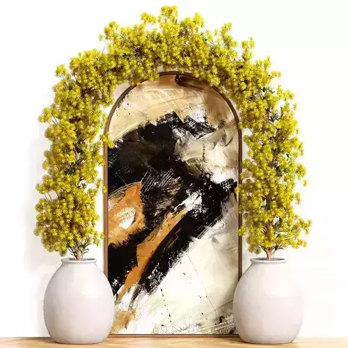 Flowers Set 3 archway with and vases