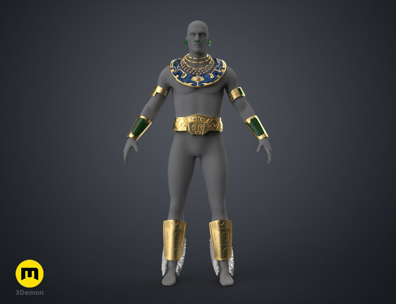 Namor Armor and Spear - Wakanda Forever 3D print model_27