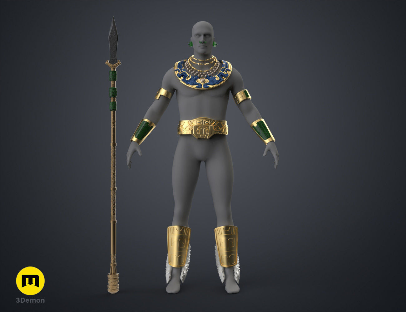 Namor Armor and Spear - Wakanda Forever 3D print model_2