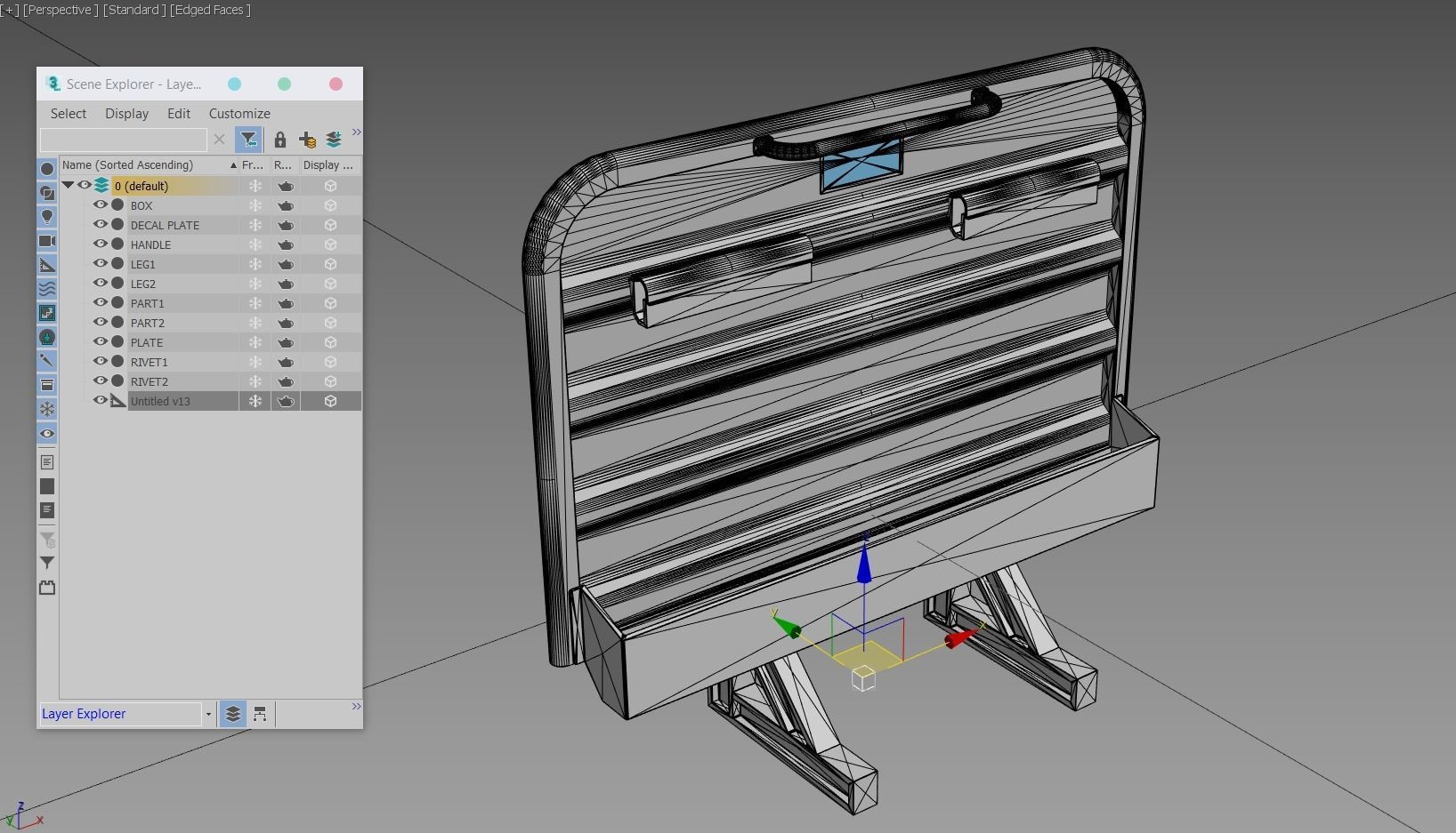 Cabin rack tool box 3D model_14