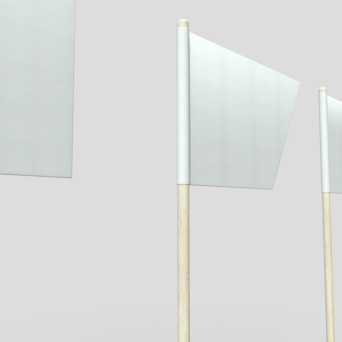 Tooth Pick Flags Low-poly 3D model_13