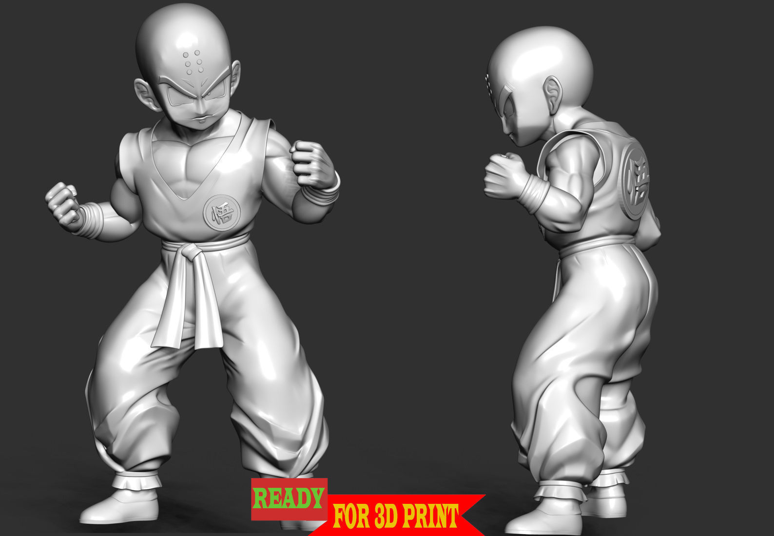 Krillin - Dragon Ball Fanart Free 3D print model_3
