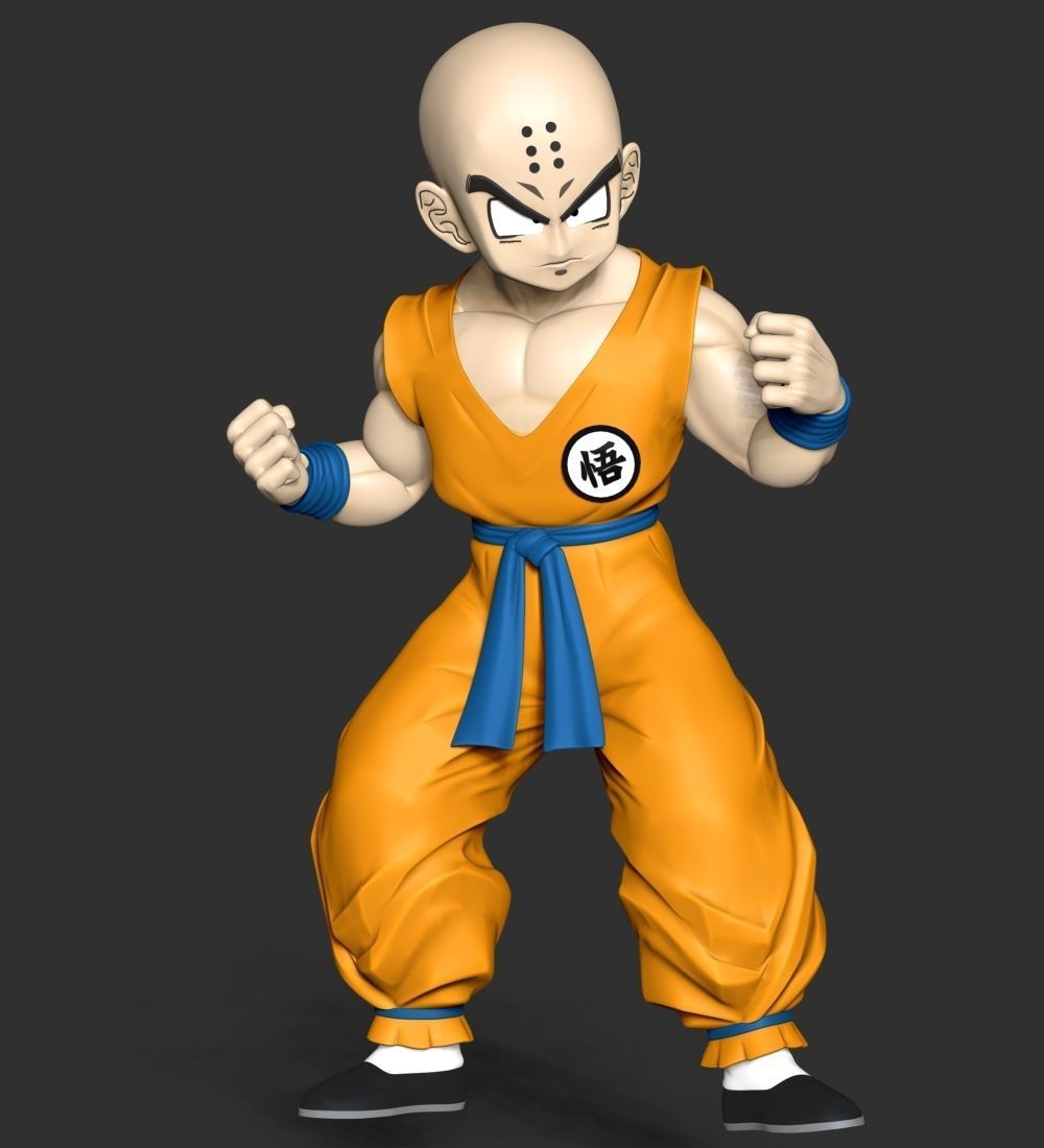 Krillin - Dragon Ball Fanart Free 3D print model_9