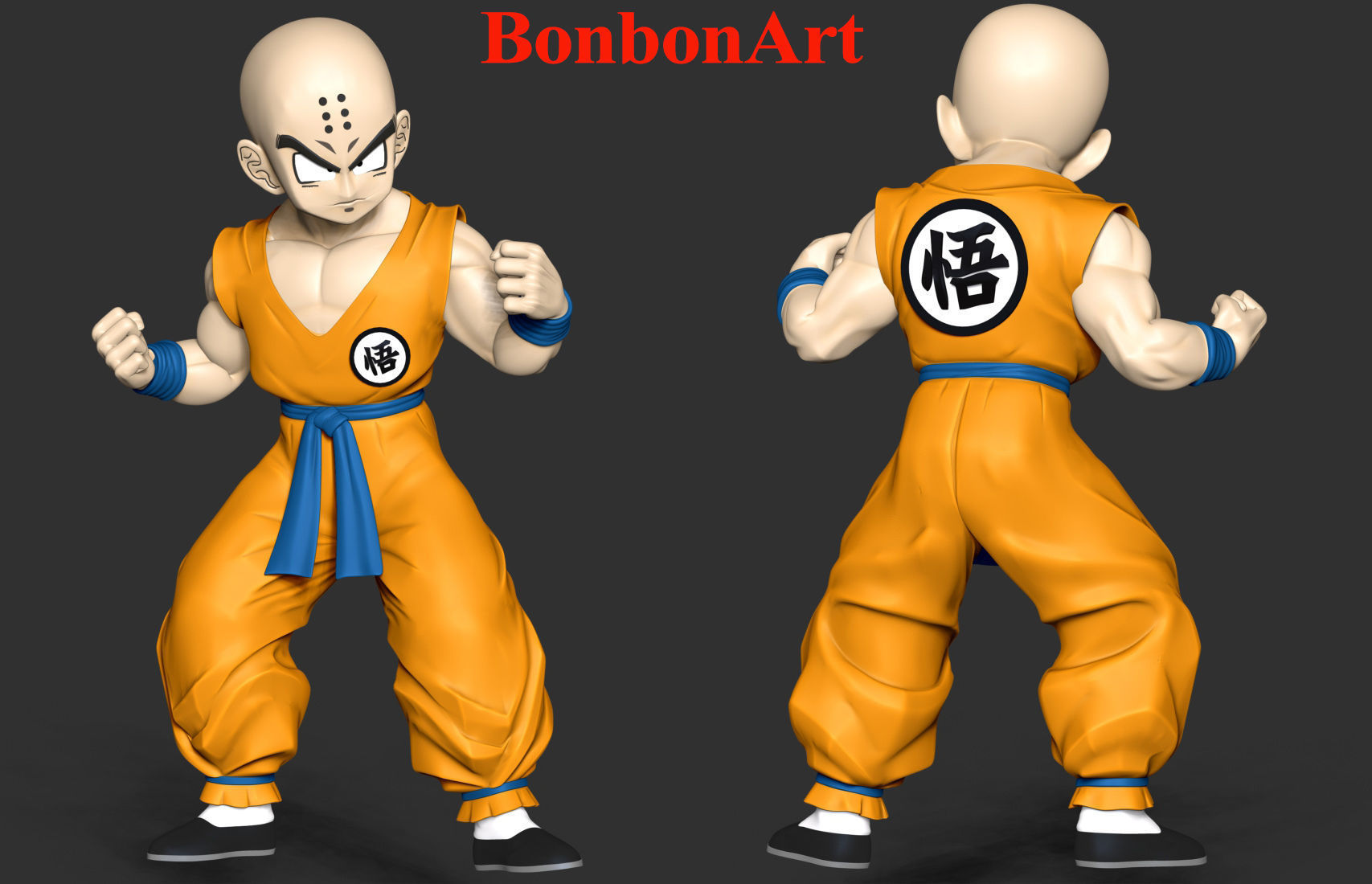 Krillin - Dragon Ball Fanart Free 3D print model_2