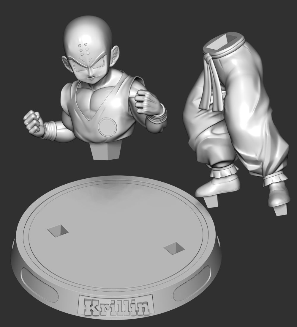 Krillin - Dragon Ball Fanart Free 3D print model_21