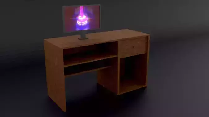 computer table with realistic texture