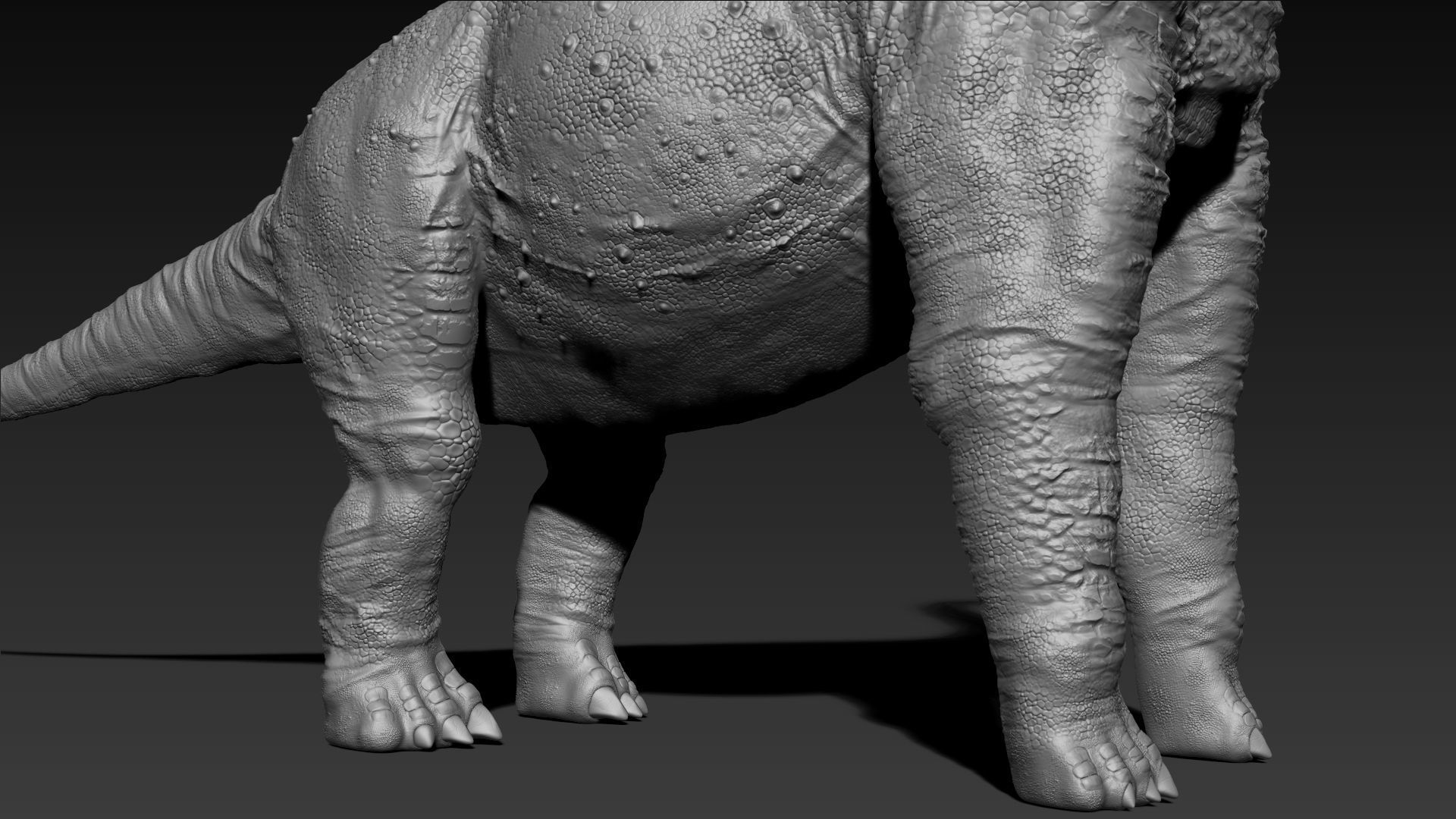 Dinosaur Brachiosaurus Sculpt Project 3D model_11