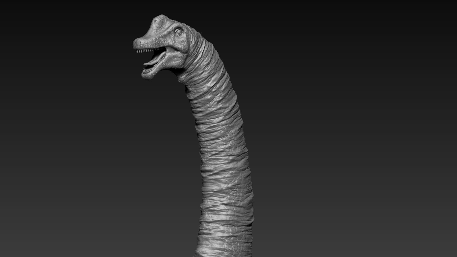 Dinosaur Brachiosaurus Sculpt Project 3D model_6