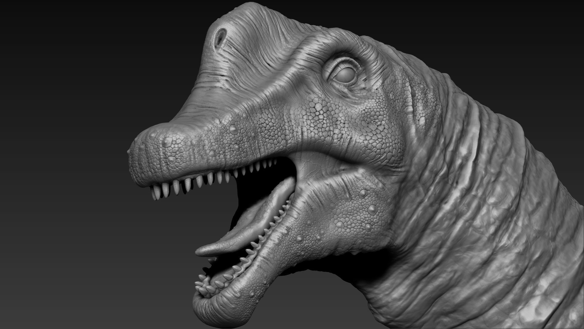 Dinosaur Brachiosaurus Sculpt Project 3D model_9