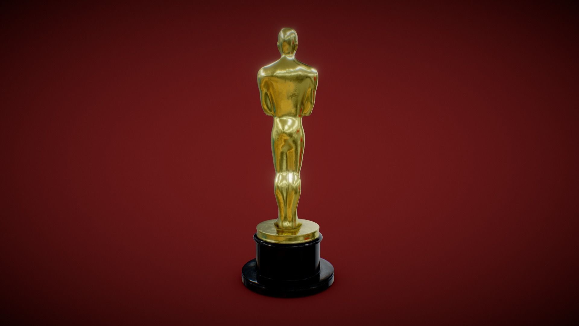 The Academy Awards Oscar Statuette Trophy 3D model_6