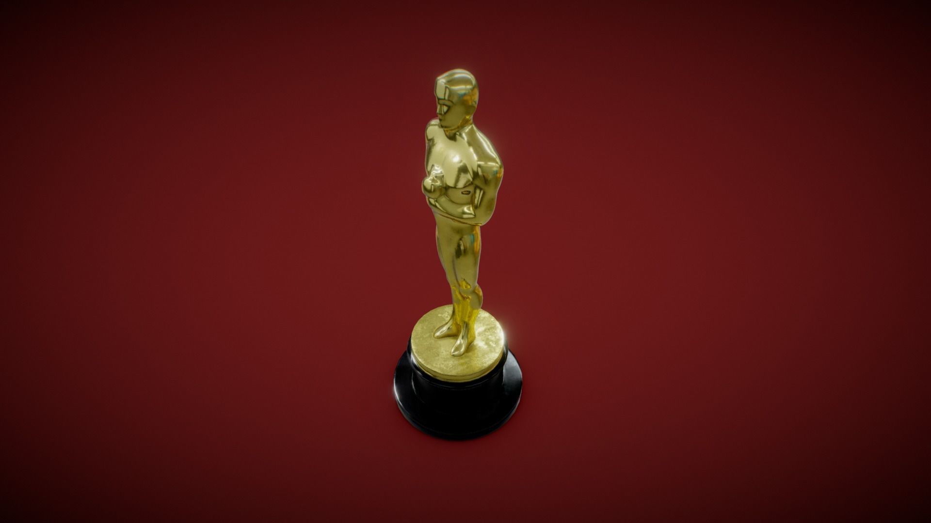 The Academy Awards Oscar Statuette Trophy 3D model_5