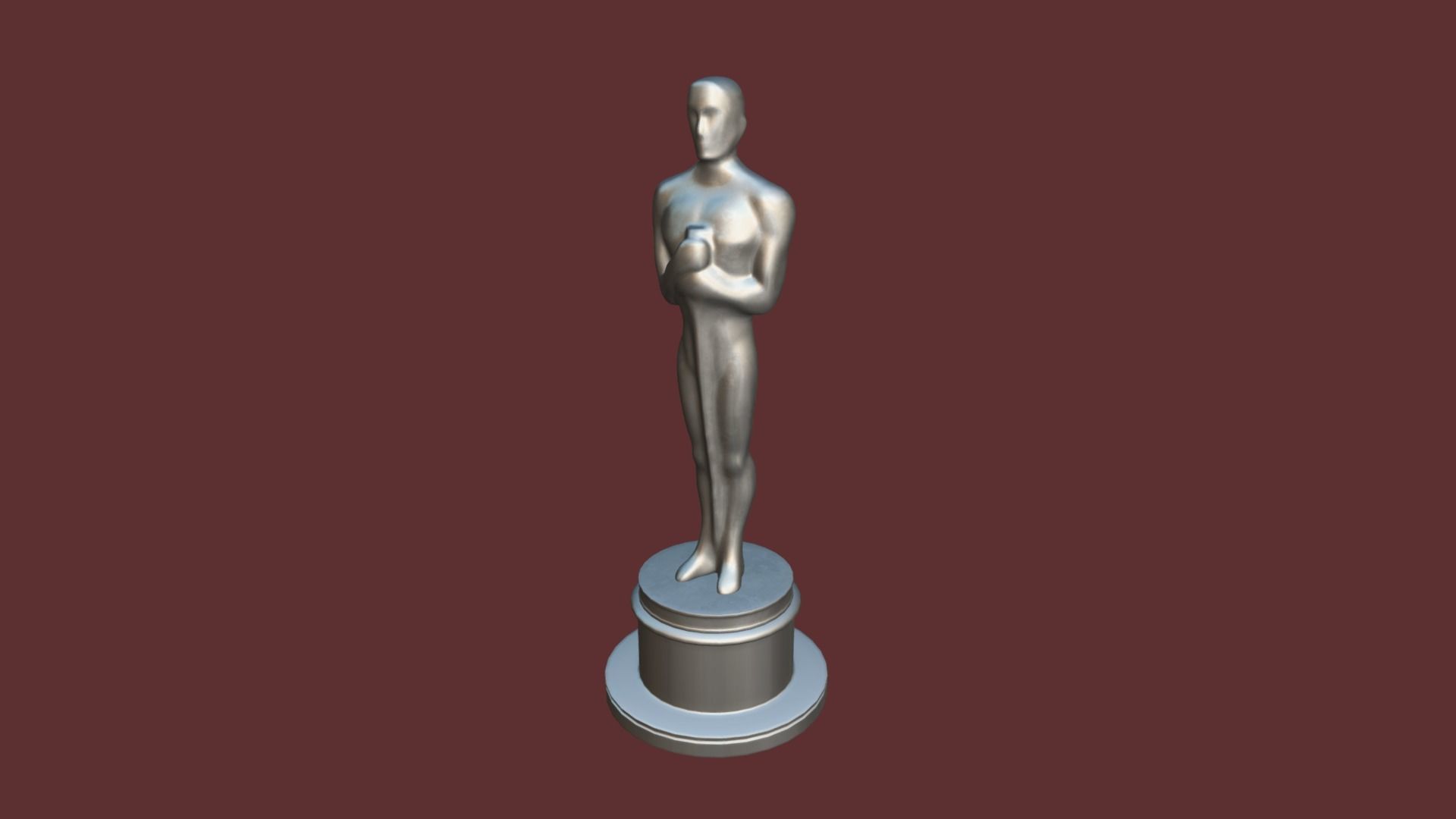 The Academy Awards Oscar Statuette Trophy 3D model_8