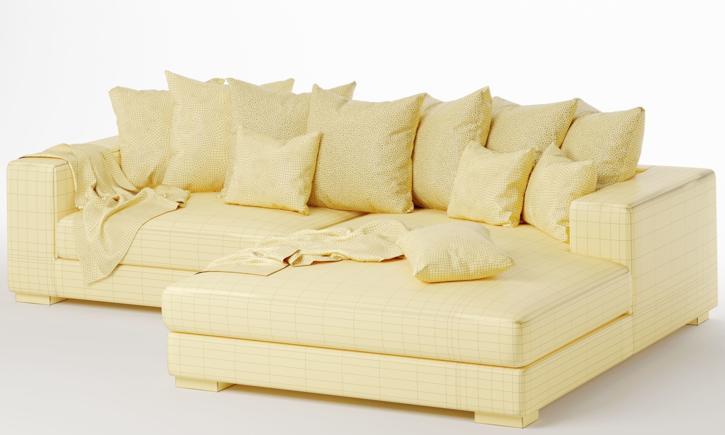 luxe sectional sofa 3D model_7