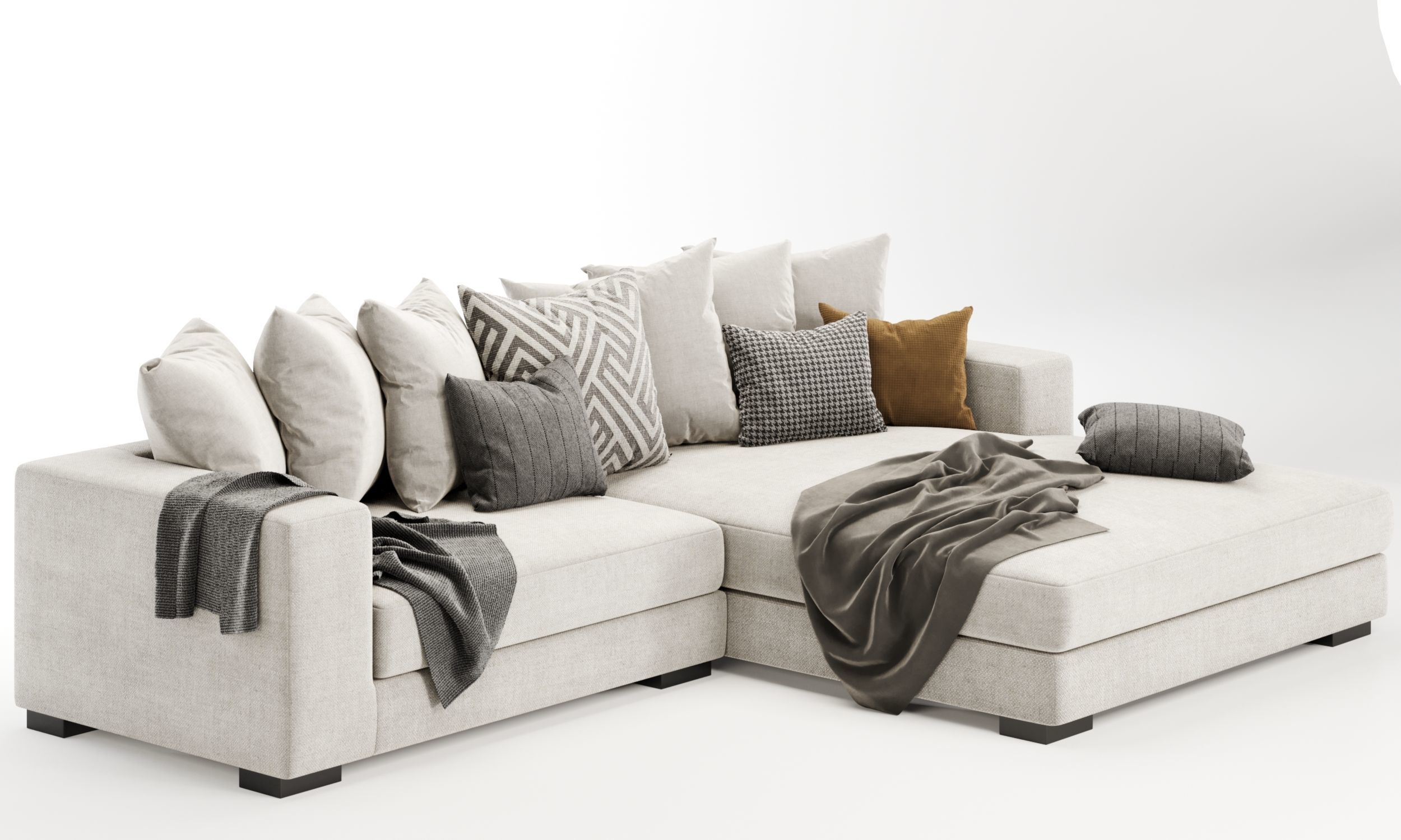 luxe sectional sofa 3D model_4