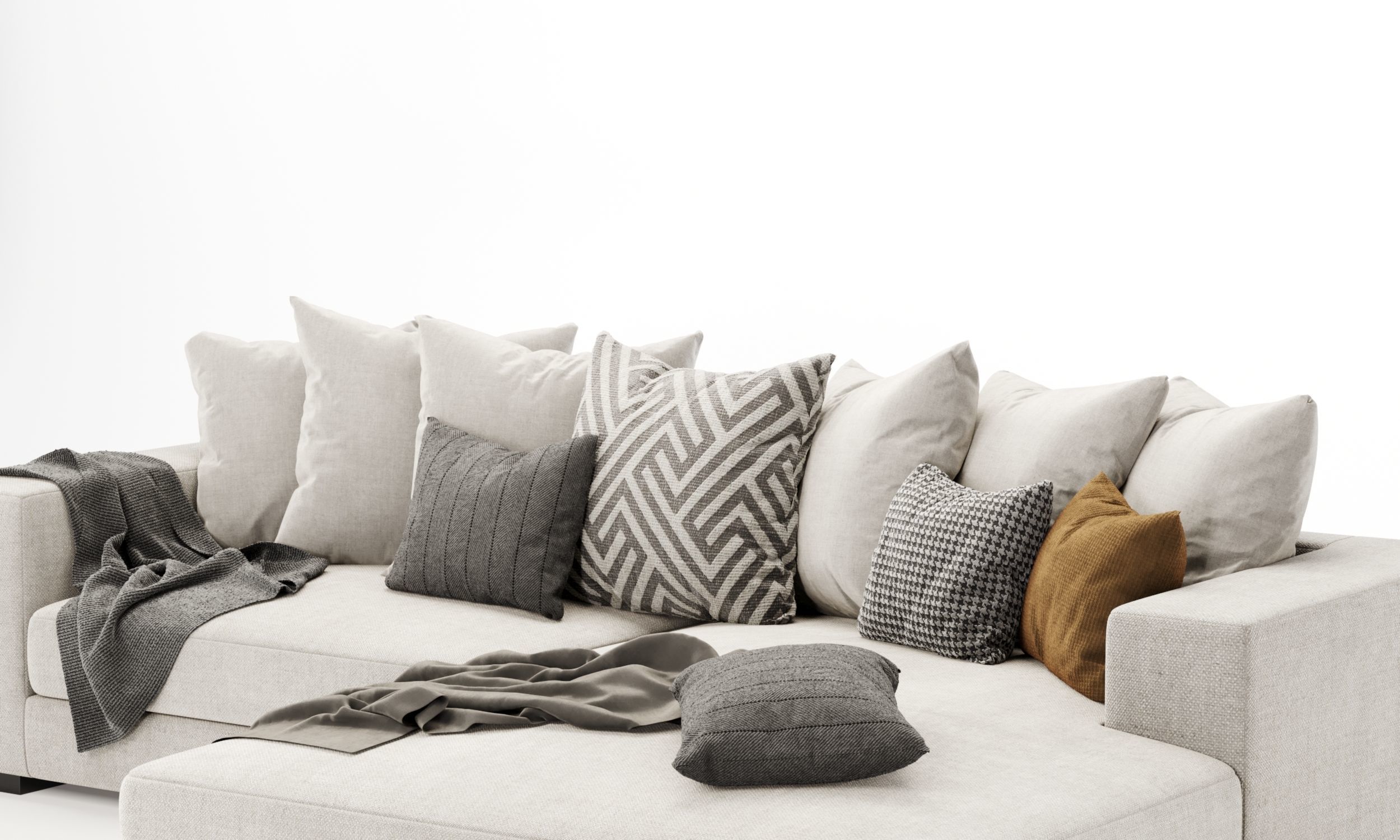 luxe sectional sofa 3D model_5