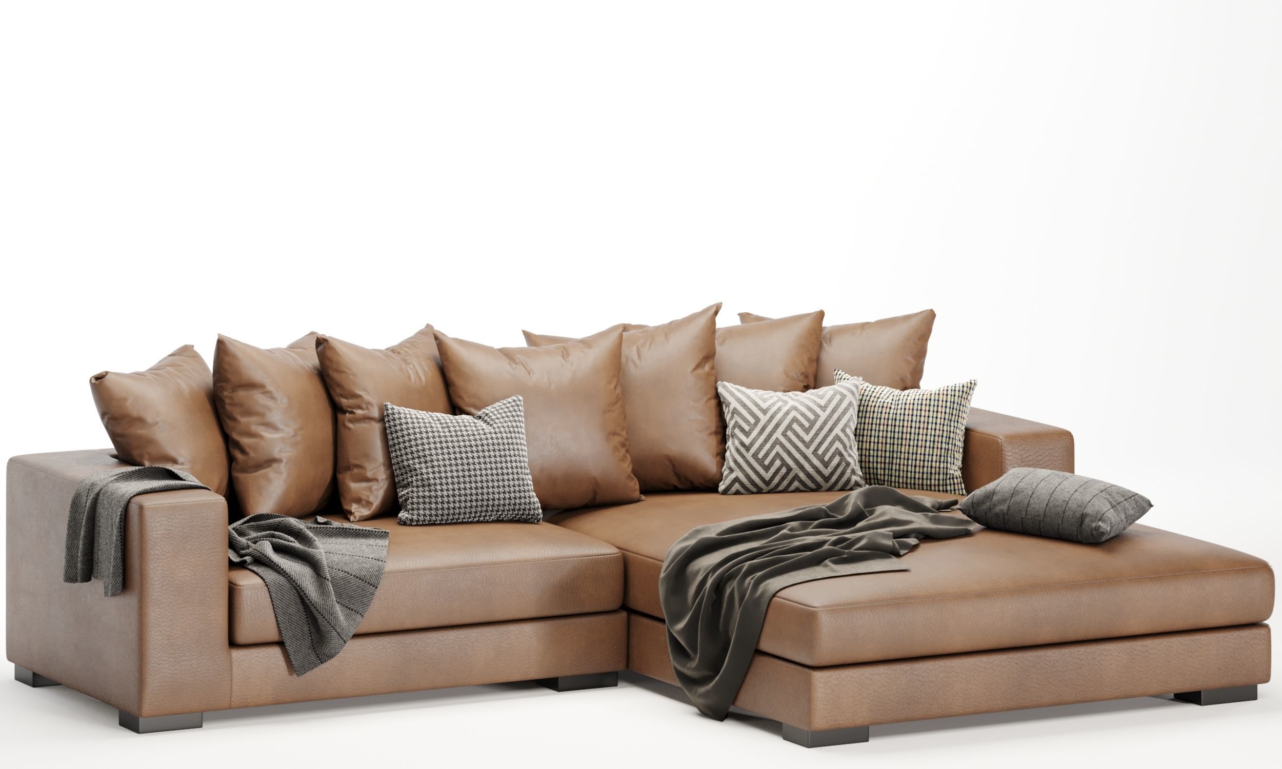 luxe sectional sofa 3D model_6
