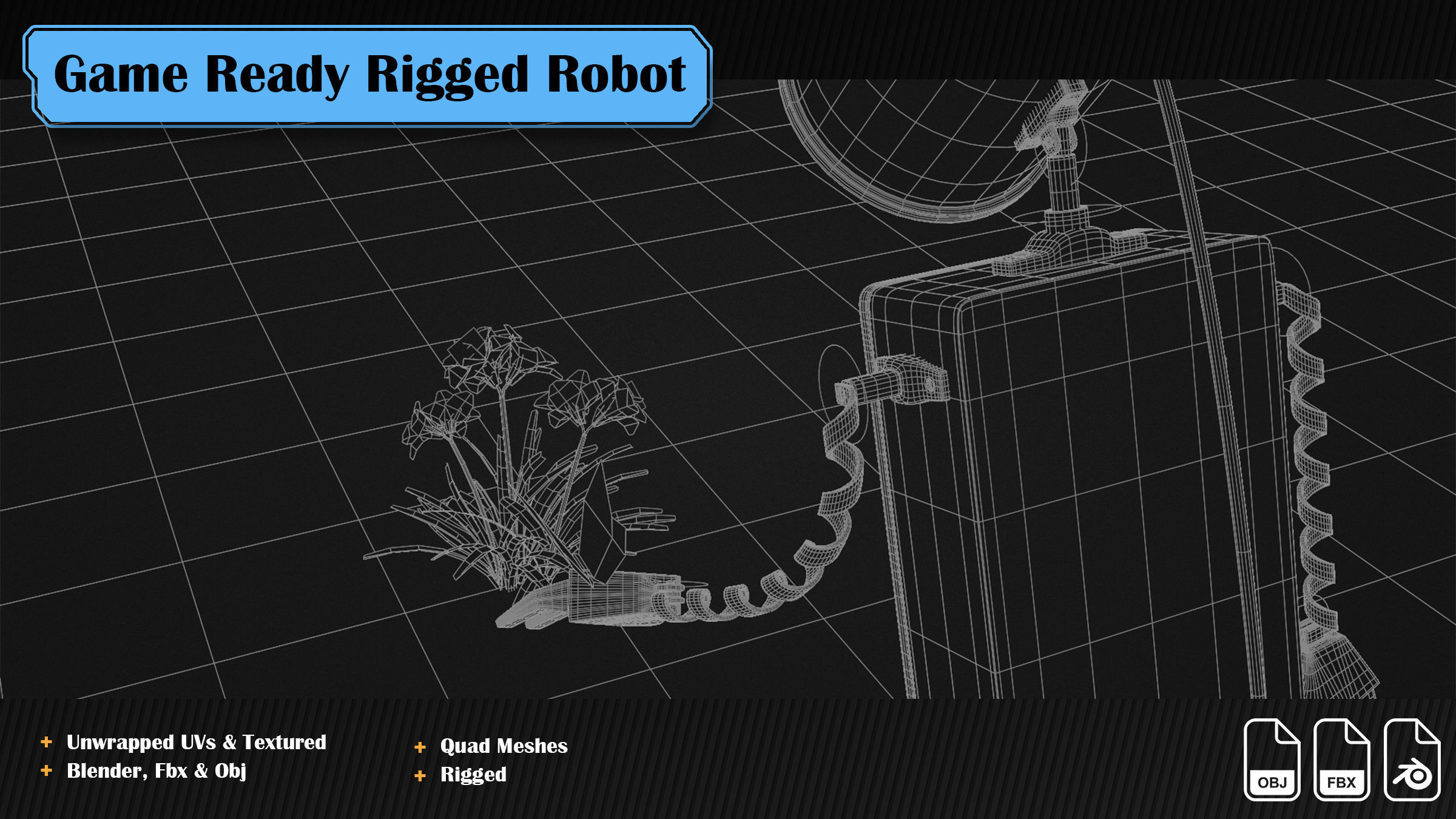 Hector 3D Model Rigged Robot 3D model_5