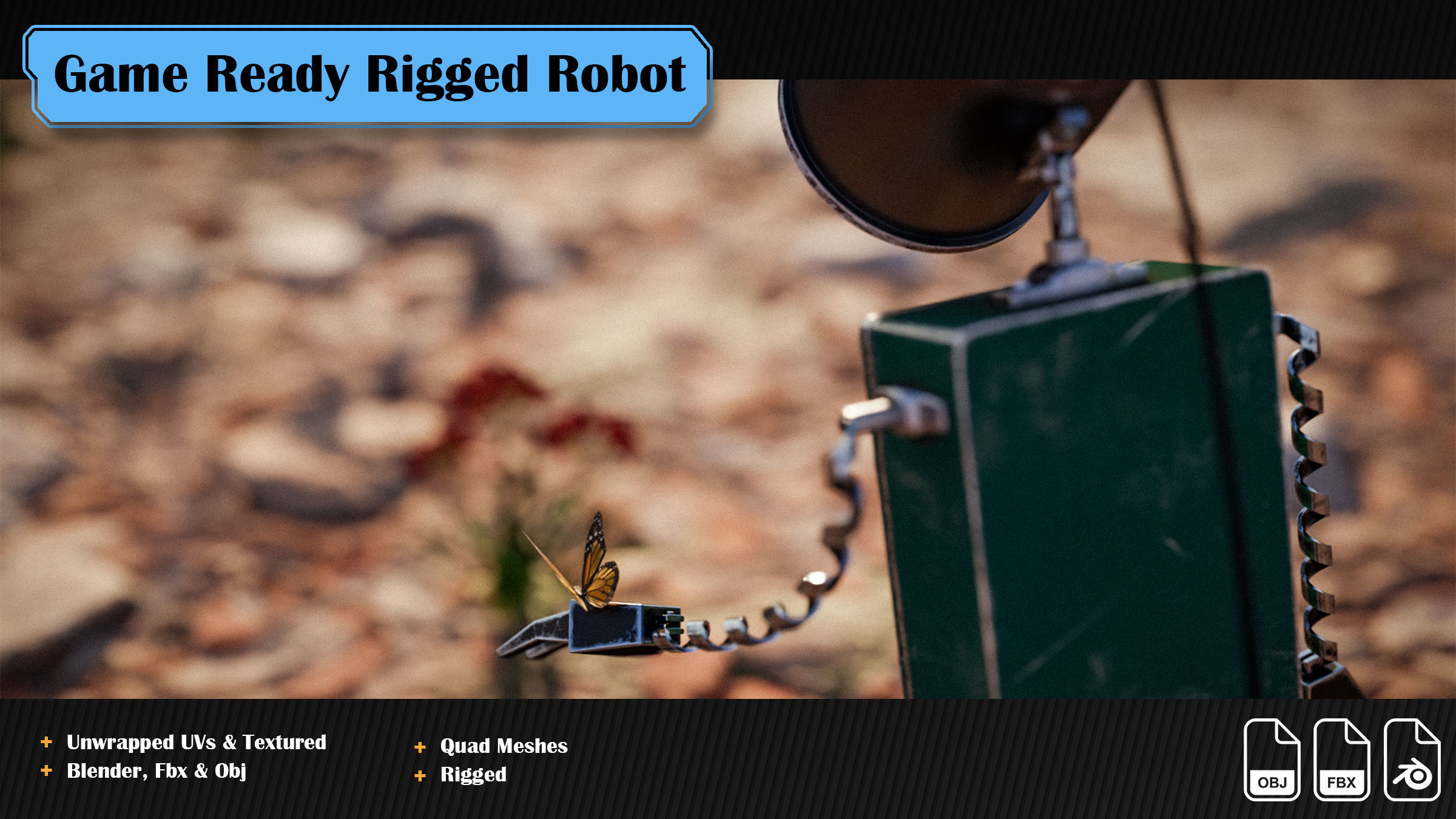 Hector 3D Model Rigged Robot 3D model_3