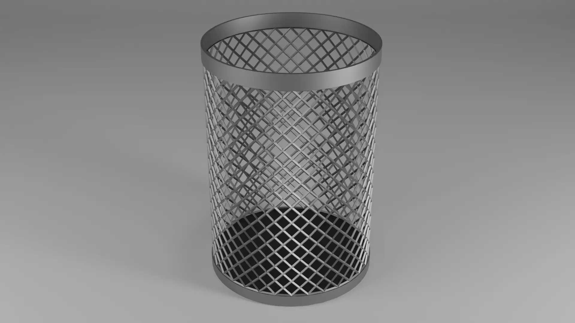 trash can Low-poly 3D model_0