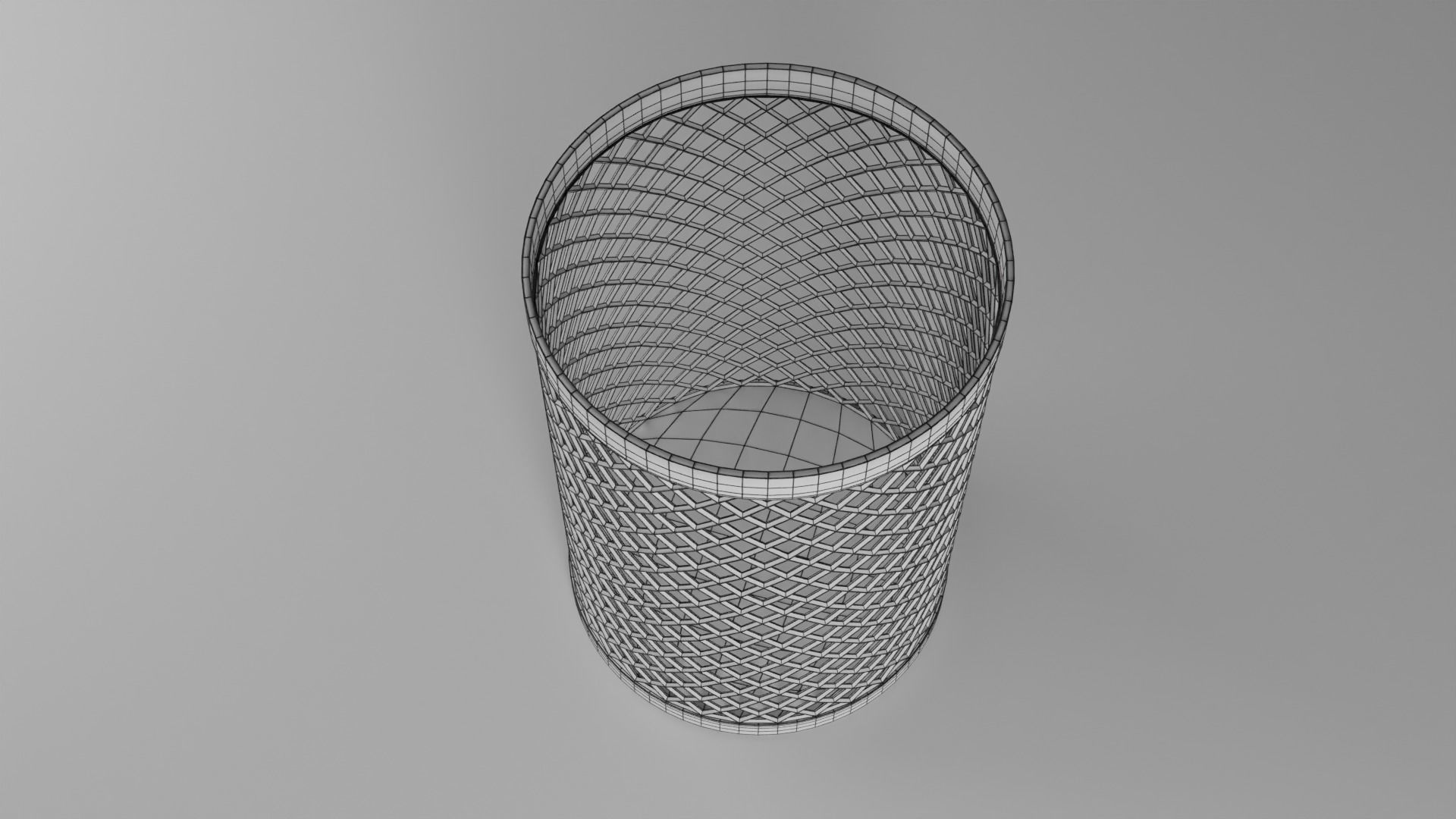 trash can Low-poly 3D model_5