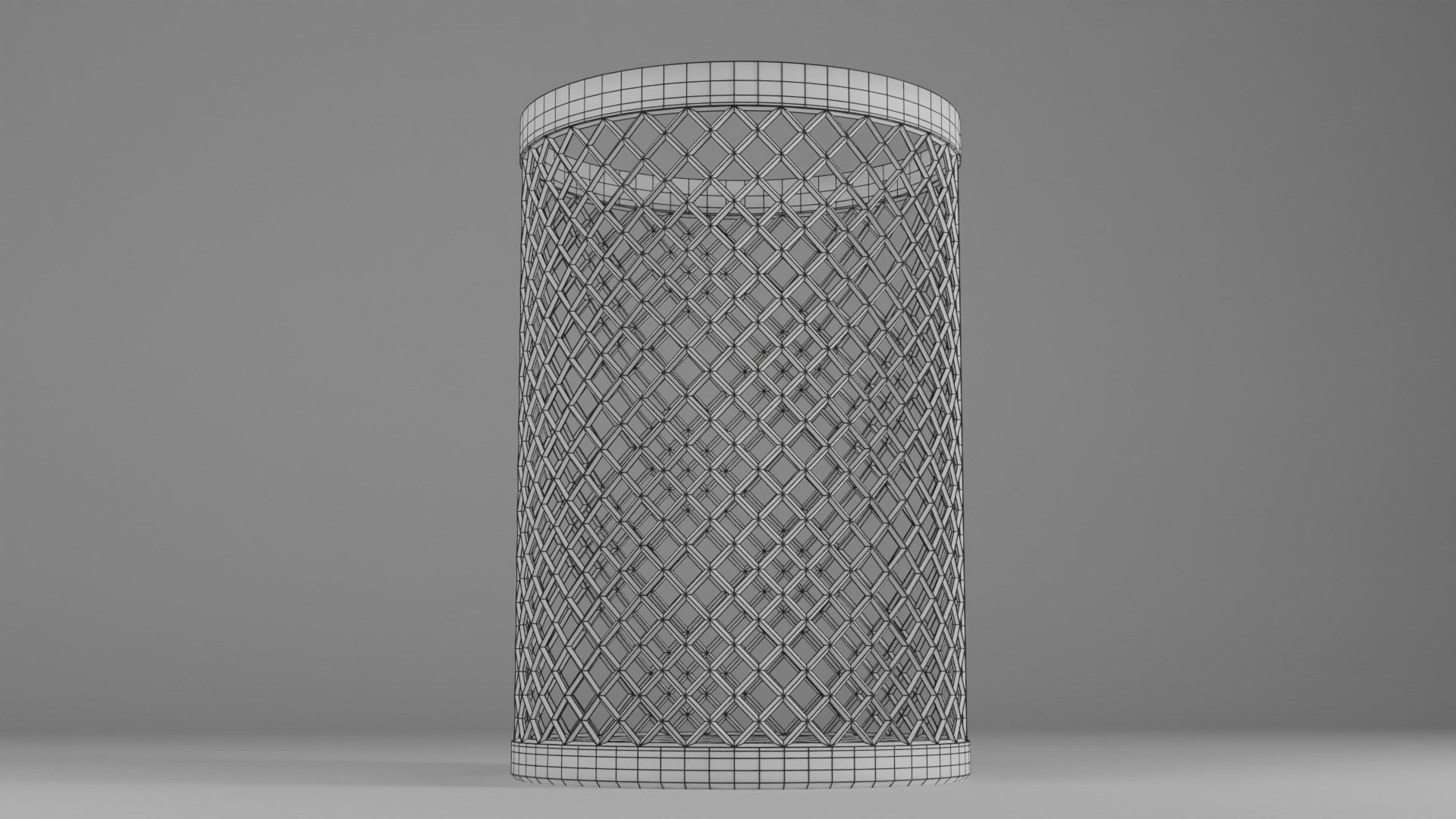 trash can Low-poly 3D model_4