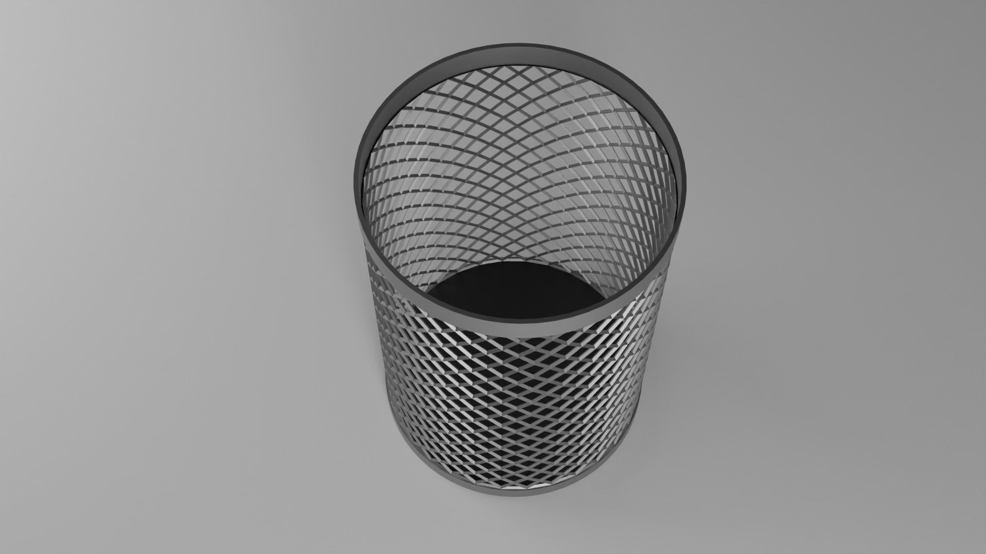 trash can Low-poly 3D model_2